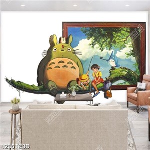 Tranh thỏ 3D in tường