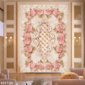 Tranh thảm hoa văn hoa hồng cổ điển