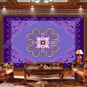 Tranh thảm hoạ tiết nền tím