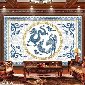 Tranh in gạch rồng phượng chất lượng cao
