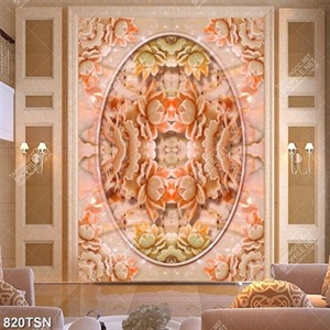 Tranh in gạch giả ngọc hoa sen