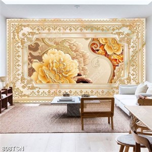 Tranh thảm hoa văn hoa mẫu đơn