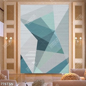 Tranh thảm hình khối nhiều màu chất lượng cao