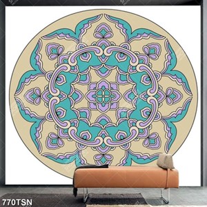 Tranh thảm hoạ tiết tròn chất lượng cao