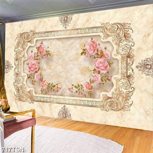 Tranh thảm hoa văn hoa hồng