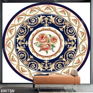 Tranh thảm tròn hoa văn