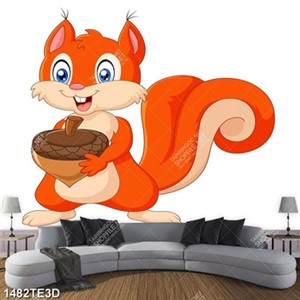 Tranh chú Sóc in decal đẹp