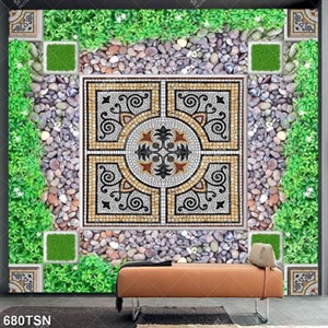 Tranh in gạch lót sân nhà