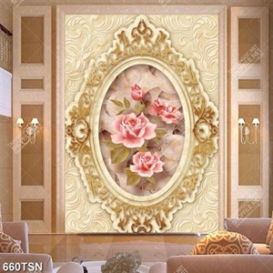 Tranh thảm hoa văn hoa hồng