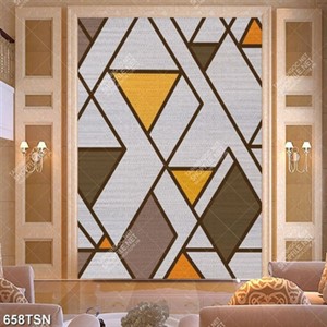 Tranh thảm hình khối tam giác nhiều màu