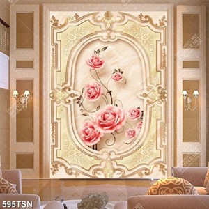 Tranh thảm hoa văn trang trí và hoa hồng