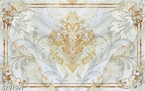 Tranh thảm hoa văn nền xám