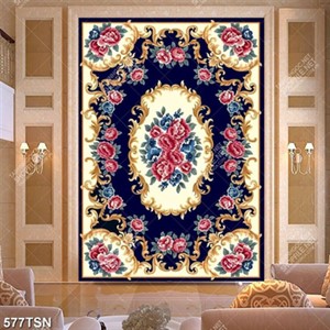 Tranh thảm hoa văn hoa hồng in chất lượng cao