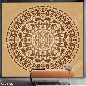 Tranh thảm hoa văn tròn đẹp