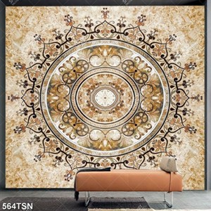 Tranh in gạch hoạ tiết tròn và ô vuông