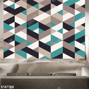 Tranh thảm hình khối màu sắc đẹp