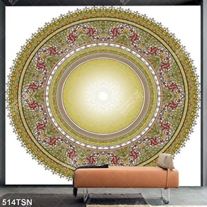 Tranh hoa văn thảm tròn