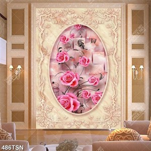 Tranh thảm hoa văn hoa hồng đẹp