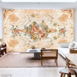 Đá nau vàng hình hoa văn in gạch đẹp