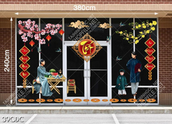 Tranh đẹp trang trí tết file vector