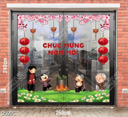 Tranh vector decal chúc mừng năm mới