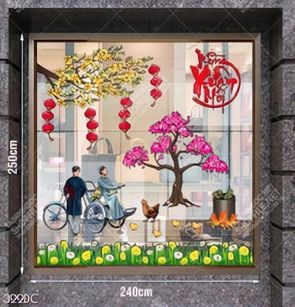 File tranh vector mừng xuân mới