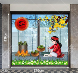 Vector bánh chưng xanh và câu đối