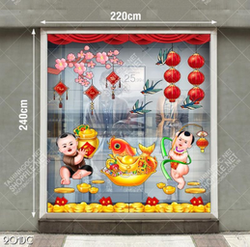 Vector decal tranh trang trí ngày tết