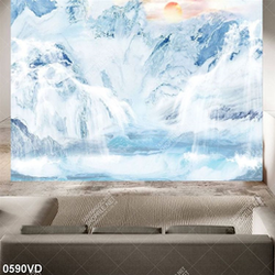 Vân đá xanh in kính đẹp