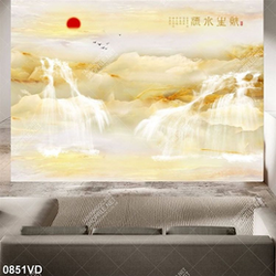 Tranh vân đá thác nước giả ngọc đẹp