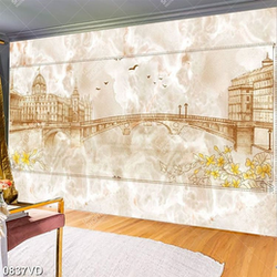 Tranh thành phố nền vân đá đẹp