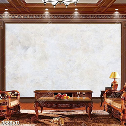 Đá trắng vân vàng in kính bếp đẹp