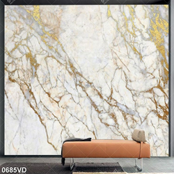 Đá trắng vân vàng in chất lượng cao