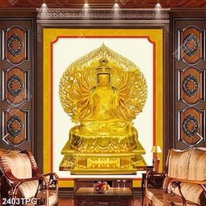 Tranh Quan Thế Âm nghìn tay đẹp in kính đẹp