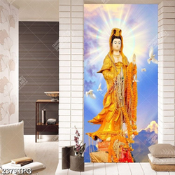 Tranh Quan Âm mạ vàng đẹp