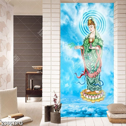 Tranh Phật Quan Âm trên trời
