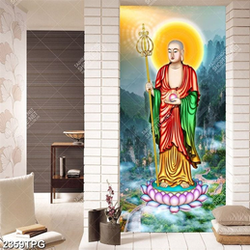 Tranh Địa Tạng Vương Bồ Tát trên núi file psd