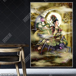 Tranh Phật cưỡi rồng