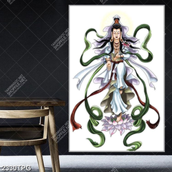 Tranh thờ Quan Thế Âm Bồ Tát file psd