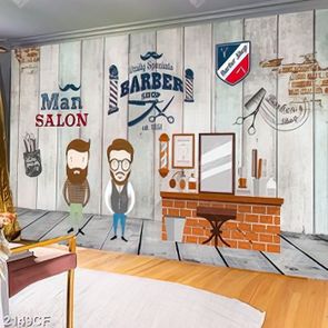 Tranh barer decor tiệm cắt tóc hình ảnh dể thương Tranh barer decor tiệm cắt tóc hình ảnh dể thương