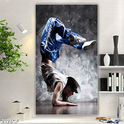 Tranh nữ vũ công nhảy poping