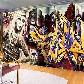 Tranh graffiti dán tường đẹp nhất