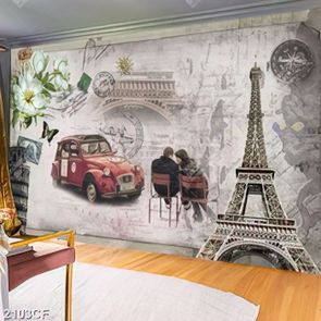 Tranh dám tường tháp Eiffel