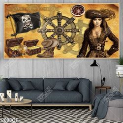 Tranh décor tường nữ cướp biển