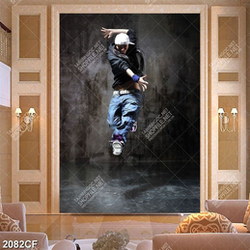 Tranh nữ vũ công nhảy hiphop