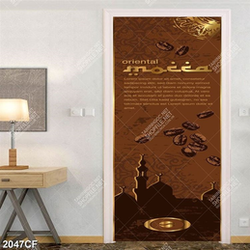 Tranh decor quán coffee khổ dọc