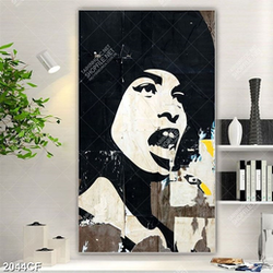 Tranh gắn tường nhà hoạt động cộng sản Angela Davis