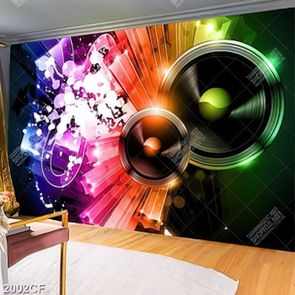 Tranh dán tường 3D âm nhạc