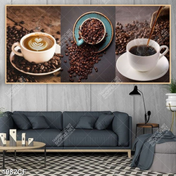 Tranh ly coffee nguyên chất trang trí tường