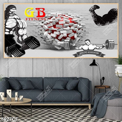Tranh dán tường phòng Gym